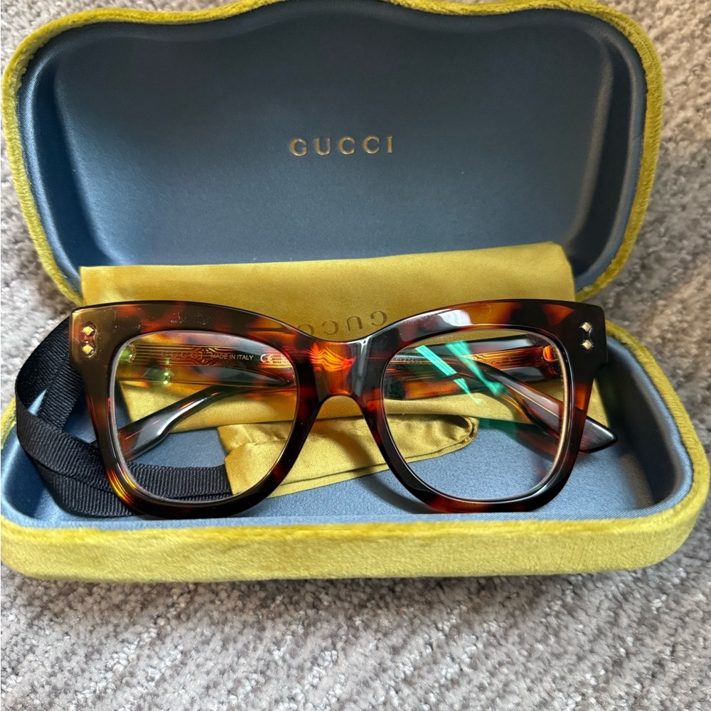 Gucci Tortoise Shell Eye Glasses